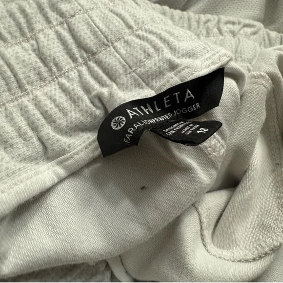 Athleta Farallon Jogger Pant Birch Grey Plus Size 18 Tracks Pants White Legging - Picture 9 of 10